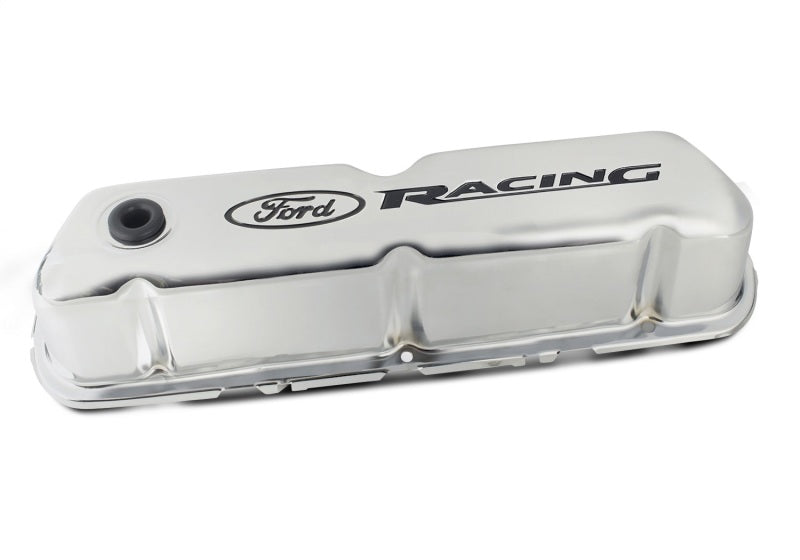 Ford Racing Logo Stamped Steel Valve Covers - Chrome Valve Covers Ford Racing