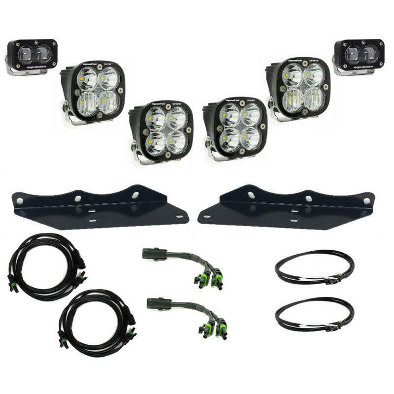 Baja Designs 17-20 Ford F-150 Raptor S2 SAE Sportsmen Fog Pocket Kit - Clear Light Bars & Cubes Baja Designs