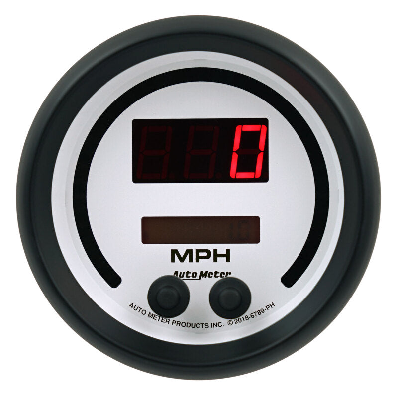 Autometer 85.7mm White Switchable 260 MPH / 260 KM/H Speedometer Phantom Elite Digital Gauge Gauges AutoMeter