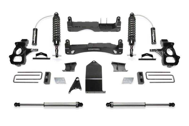 Fabtech 14-18 GM C/K1500 P/U w/oE Forg Stl UCA 4in Perf Sys w/Dl 2.5 & 2.25 Coilovers Fabtech