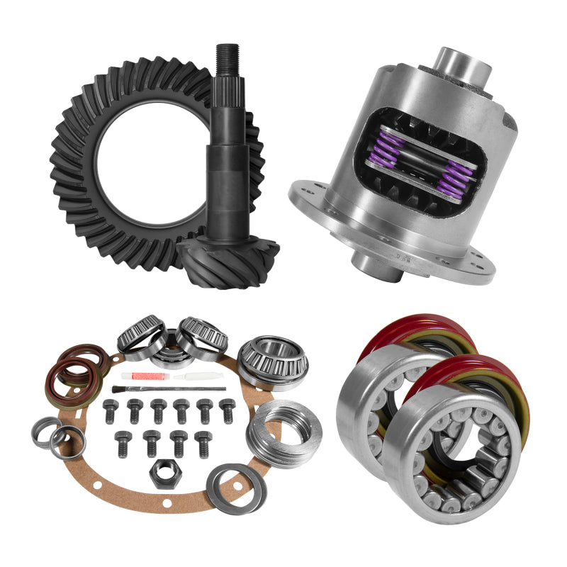 Yukon 8.6in GM 4.56 Rear Ring & Pinion Install Kit 30 Spline Positraction Axle Bearings and Seals Differential Install Kits Yukon Gear & Axle