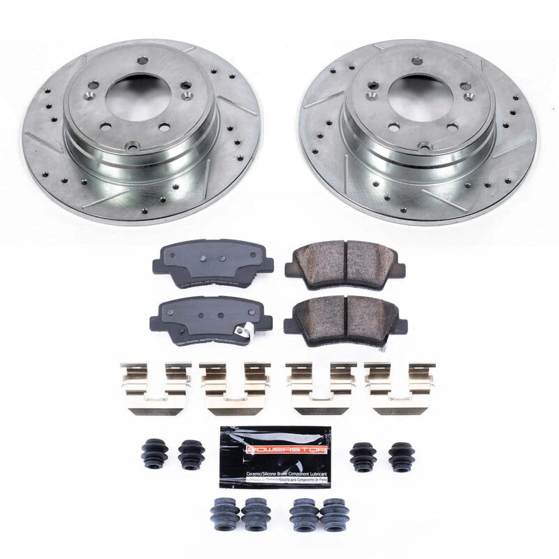 Power Stop 09-11 Hyundai Azera Rear Z23 Evolution Brake Kit Brake Kits - Performance D&S PowerStop