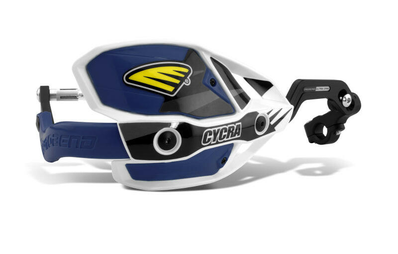 Cycra CRM Ultra 1-1/8 in. Clamp w/White Shields/Husky Blue Covers Hand Guards Cycra