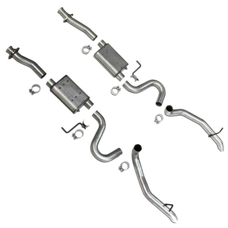 BBK 87-93 Mustang GT Cat Back Kit Varitune Mufflers - Aluminized turn downs Catback BBK