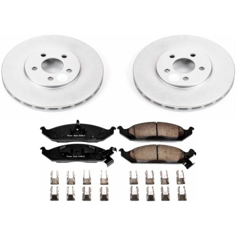 Power Stop 95-00 Chrysler Cirrus Front Z17 Evolution Geomet Coated Brake Kit Brake Kits - Performance Blank PowerStop