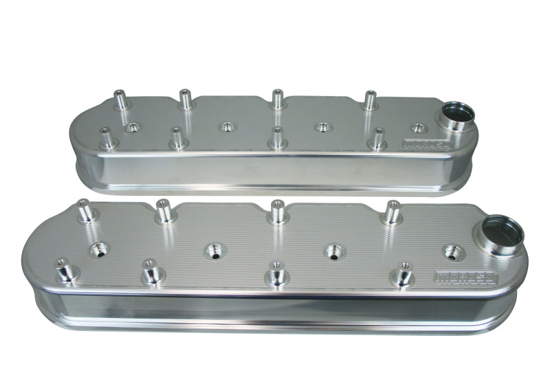 Moroso GM LS Valve Cover - 2.5in - w/Coil Mounts - COPO Breathers on Each Cover - Billet Alum - Pair Valve Covers Moroso
