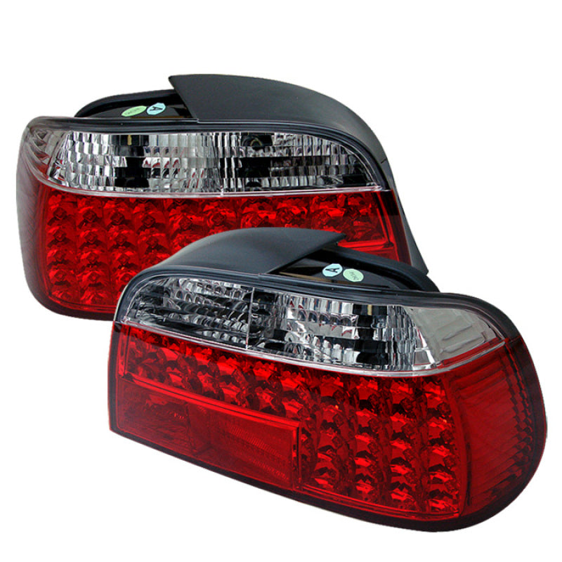 Spyder BMW E38 7-Series 95-01 LED Tail Lights Red Clear ALT-YD-BE3895-LED-RC Tail Lights SPYDER