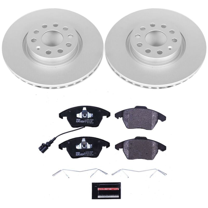 Power Stop 06-13 Audi A3 Front Euro-Stop Brake Kit Brake Kits - OE PowerStop