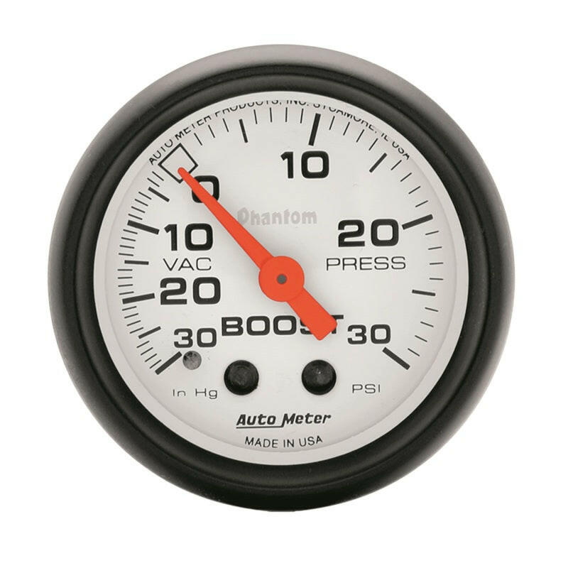 Autometer Phantom 52mm 30 PSI Mechanical Boost Gauge Gauges AutoMeter