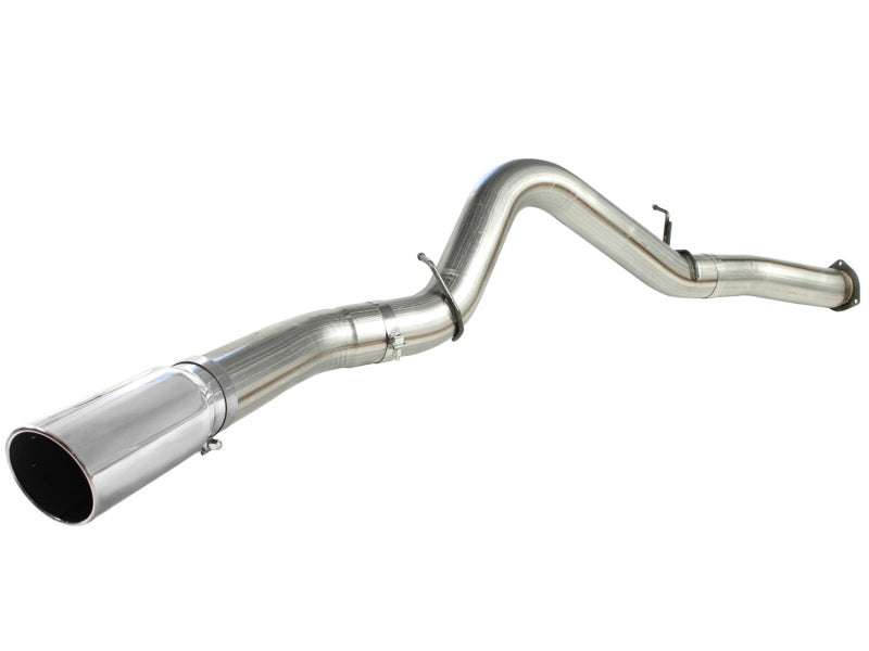 aFe MACHForce XP Exhaust 5in DPF-Polished, GM Diesel Trucks 07.5-10 V8-6.6L 9(td) LMM DPF Back aFe