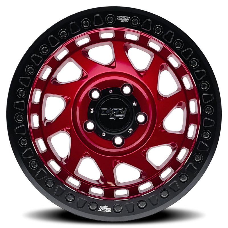 Dirty Life 9313 Enigma Race 17x9 / 6x139.7 BP / -38mm Offset / 106mm Hub Crimson Candy Red Wheel Wheels - Cast Dirty Life
