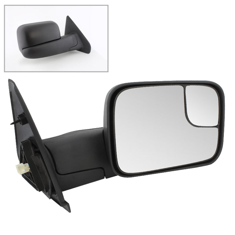 xTune Dodge Ram 02-09 Manual Extendable Power Heated Adjust Mirror Right MIR-DRAM02-PW-R Side Mirrors SPYDER
