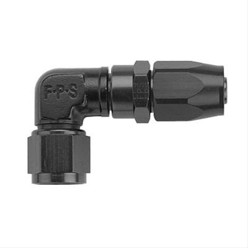 Fragola -6AN x 90 Degree Low Profile Forged Hose End - Black Fittings Fragola