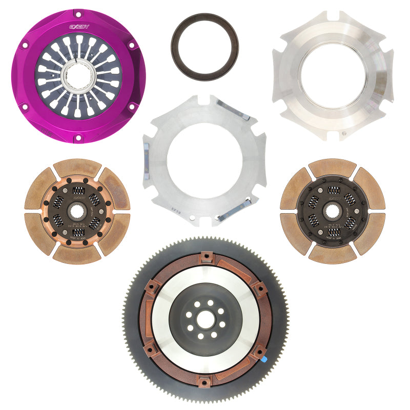 Exedy 2005-2005 Saab 9-2X Aero H4 Hyper Twin Cerametallic Clutch Sprung Center Disc Pull Type Cover Clutch Kits - Multi Exedy
