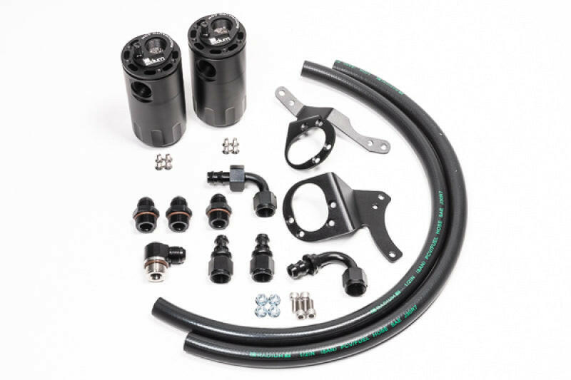 Radium Engineering Dual Catch Can Kit 15-17 Mustang GT Fluid Lock Oil Catch Cans Radium Engineering