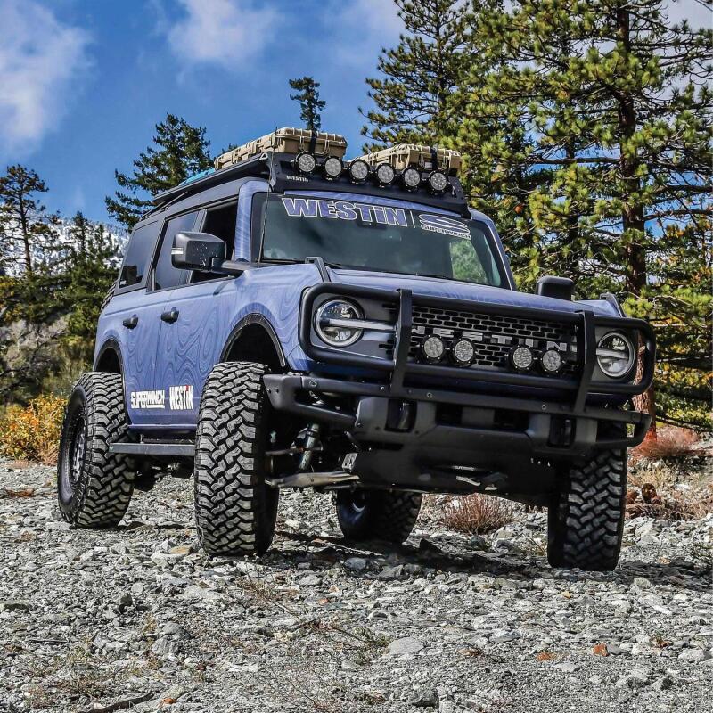 Westin 21-23 Ford Bronco (Excl. Bronco Sport)XTS Front Bumper Brush Guard for OEM Bumper - Tex Black Bumpers - Steel Westin