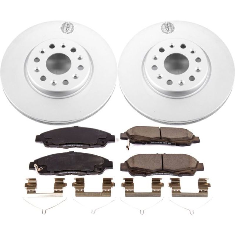 Power Stop 17-18 GMC Acadia Front Z17 Evolution Geomet Coated Brake Kit Brake Kits - Performance Blank PowerStop