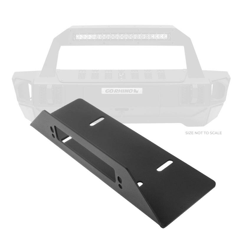 Go Rhino 07-20 Jeep Wrangler JL/JLU/JK/JKU/Gladiator JT Rockline Bumper Fairlead Mount Plate Bumpers - Steel Go Rhino