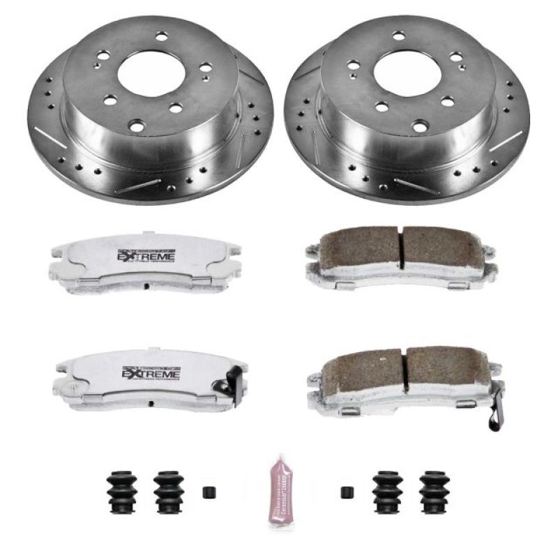 Power Stop 06-12 Mitsubishi Eclipse Rear Z26 Street Warrior Brake Kit Brake Kits - Performance D&S PowerStop