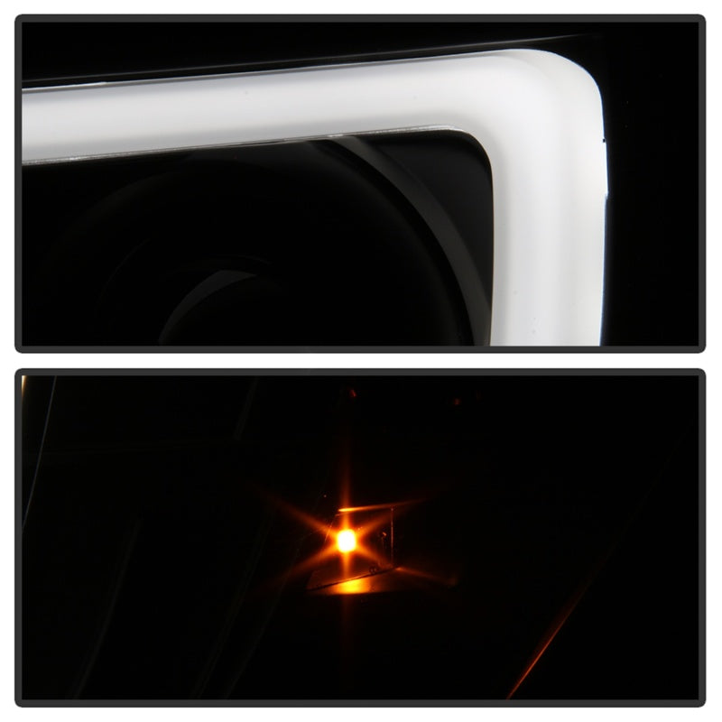 Spyder 05-11 Toyota Tacoma Ver 2 Proj Headlights - Light Bar DRL - Black Smoke PRO-YD-TT05V2-LB-BSM Headlights SPYDER