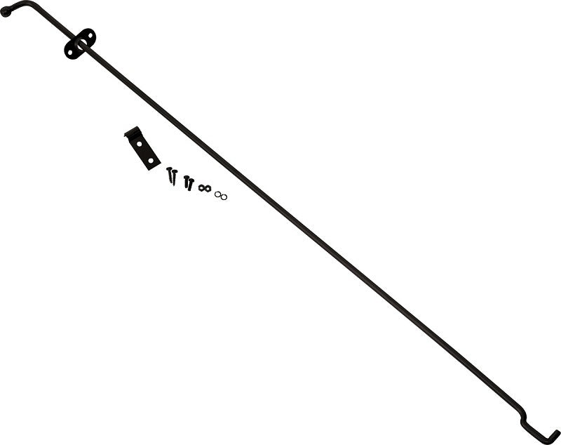 Kentrol 72-86 Jeep Wrangler CJ Hood Prop Rod - Powdercoat Black Hoods Kentrol