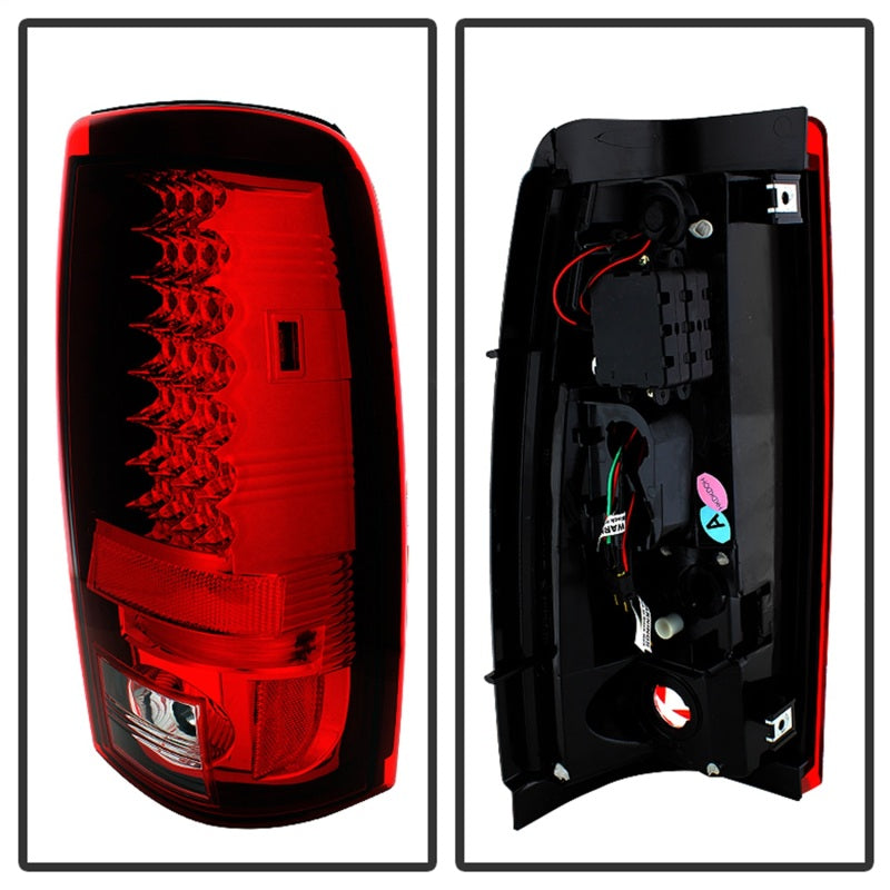 Spyder Chevy Silverado 1500 03-06 (Not Fit Stepside)LED Tail Lights Red Clear ALT-YD-CS03-LED-RC Tail Lights SPYDER