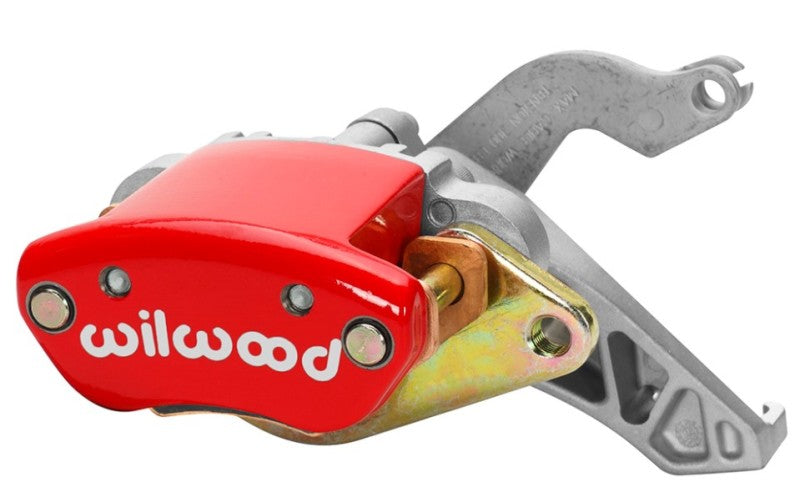 Wilwood Caliper-MC4 Mechanical-L/H - Red w/ Logo 1.19in Piston .81in Disc Brake Calipers - Perf Wilwood