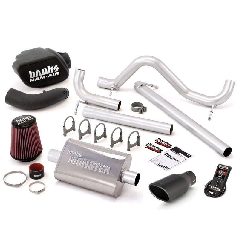 Banks Power 07-11 Jeep 3.8L Wrangler - 4dr Stinger Sys w/ AutoMind - SS Single Exhaust w/ Black Tip Performance Packages Banks Power
