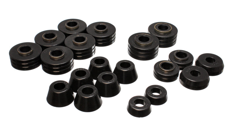 Energy Suspension Fd Bronco Body Mount Set - Black Bushing Kits Energy Suspension