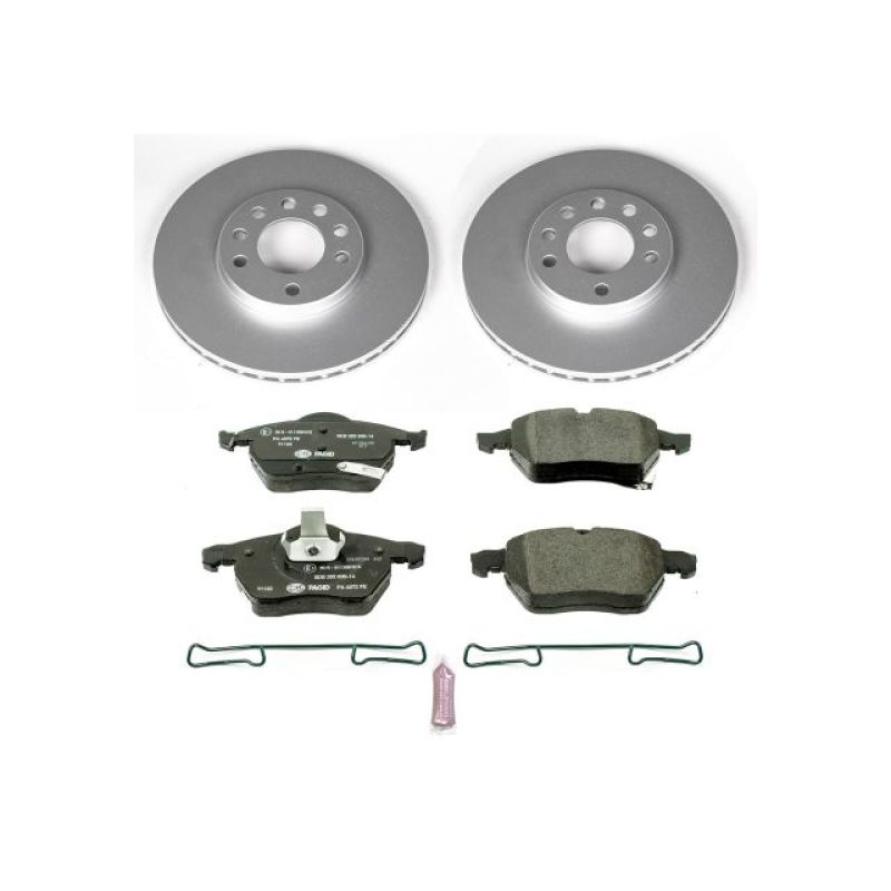 Power Stop 99-03 Saab 9-3 Front Euro-Stop Brake Kit Brake Kits - OE PowerStop