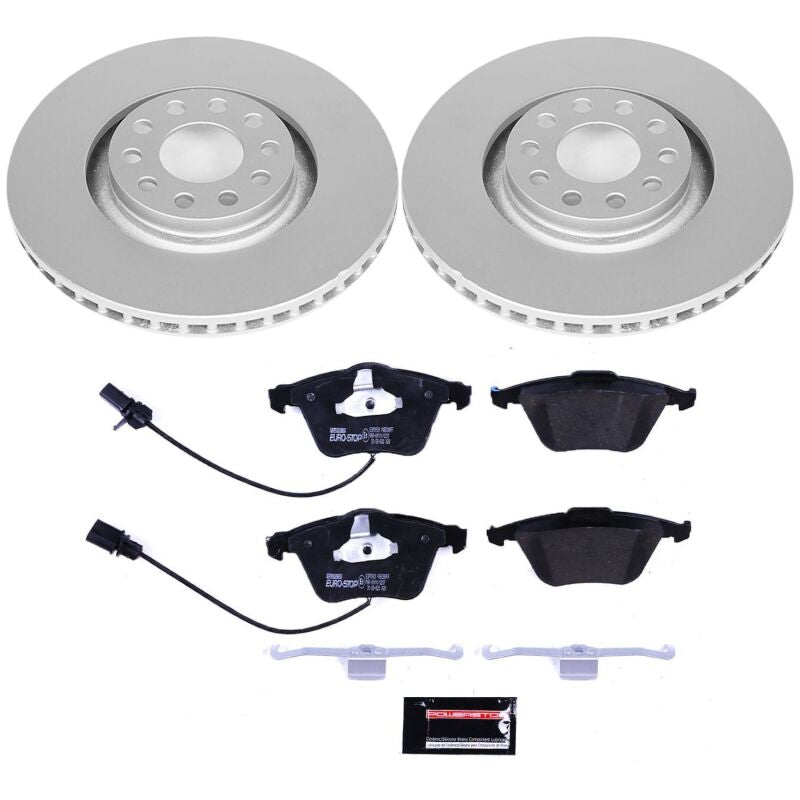 Power Stop 05-09 Audi A4 Front Euro-Stop Brake Kit Brake Kits - OE PowerStop