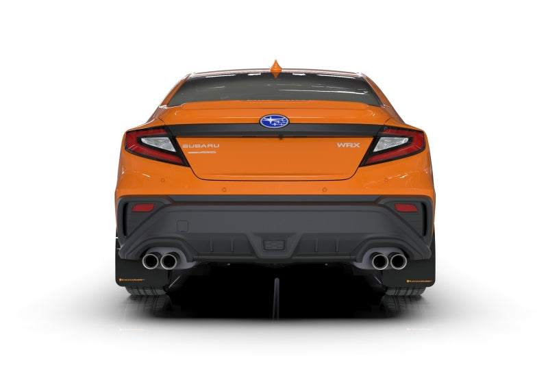 Rally Armor 22-25 Subaru WRX Black UR Mud Flap w/Orange Logo Mud Flaps Rally Armor