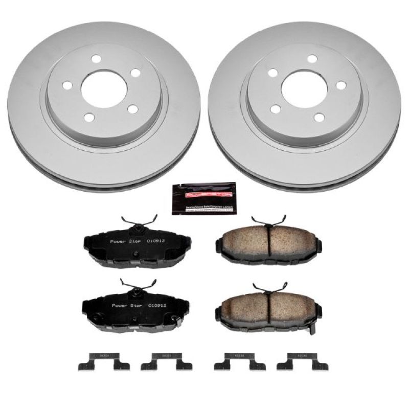 Power Stop 11-14 Ford Mustang Rear Z17 Evolution Geomet Coated Brake Kit Brake Kits - Performance Blank PowerStop
