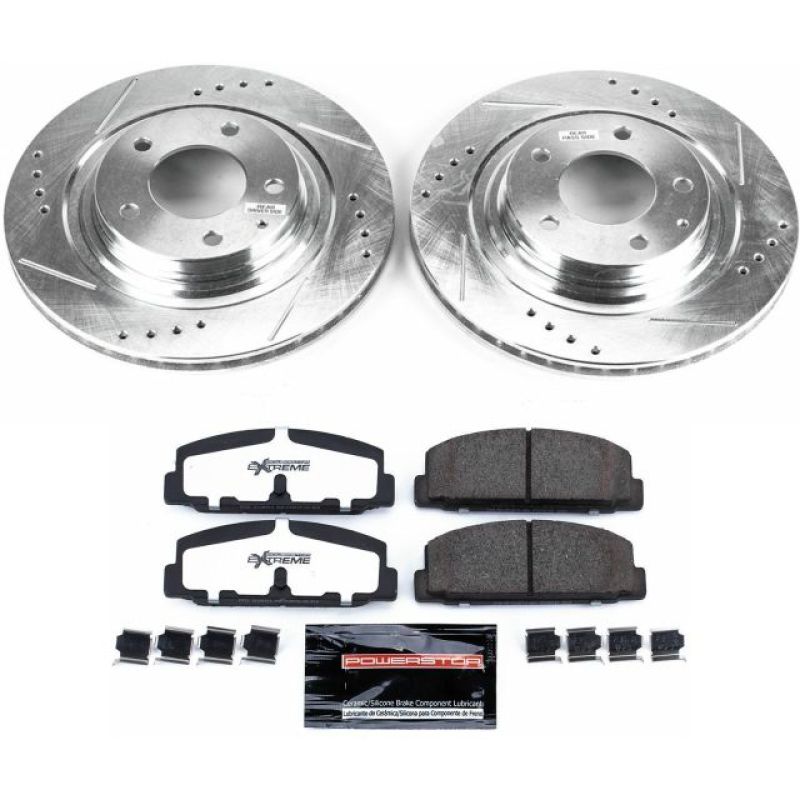 Power Stop 93-95 Mazda RX-7 Rear Z26 Street Warrior Brake Kit Brake Kits - Performance D&S PowerStop