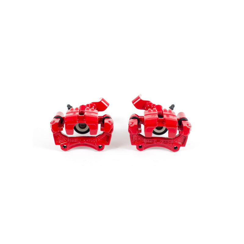 Power Stop 01-05 Mazda Miata Rear Red Calipers w/Brackets - Pair Brake Calipers - Perf PowerStop