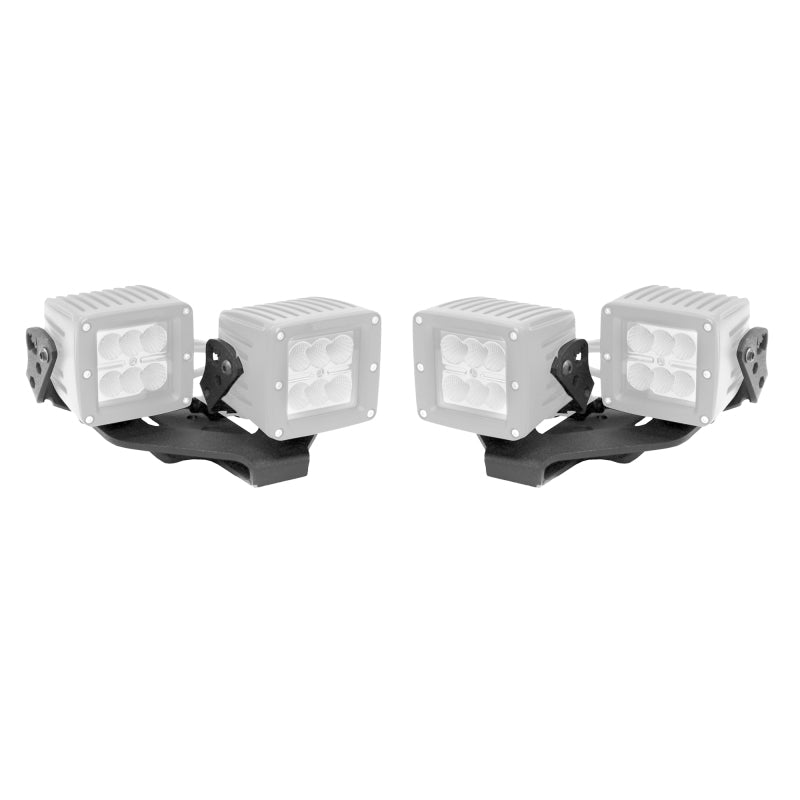 Go Rhino 18-20 Jeep Wrangler JL/JLU/Gladiator JT Light Mount - Two 3in Cubes Light Mounts Go Rhino