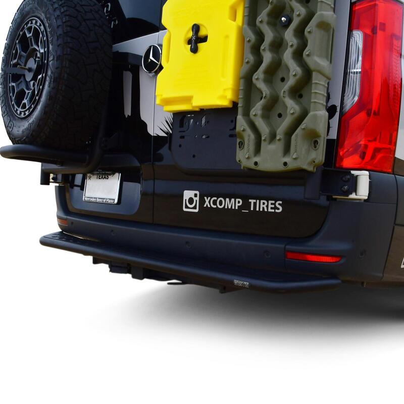 Westin 07-25 Mercedes-Benz Sprinter Outlaw Rear Step - Textured Black Nerf Bars Westin