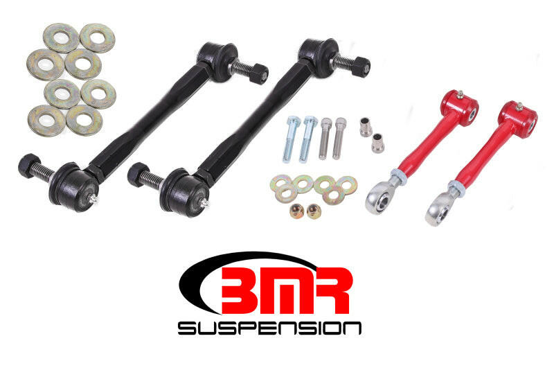 BMR 16-17 6th Gen Camaro Front and Rear Sway Bar End Link Kit - Red Suspension Arms & Components BMR Suspension