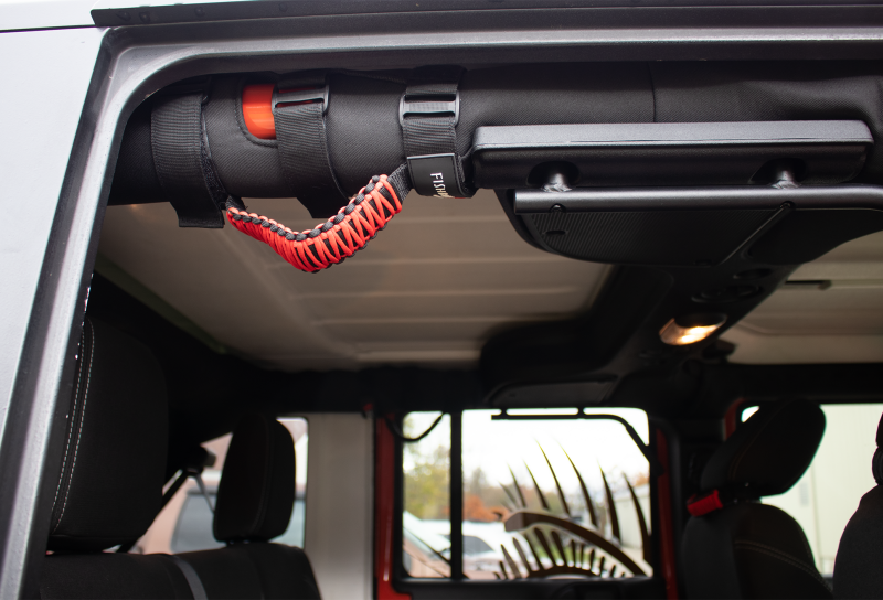 Fishbone Offroad Paracord Grab Handles w/Three Straps Red Dash & Interior Trim Fishbone Offroad