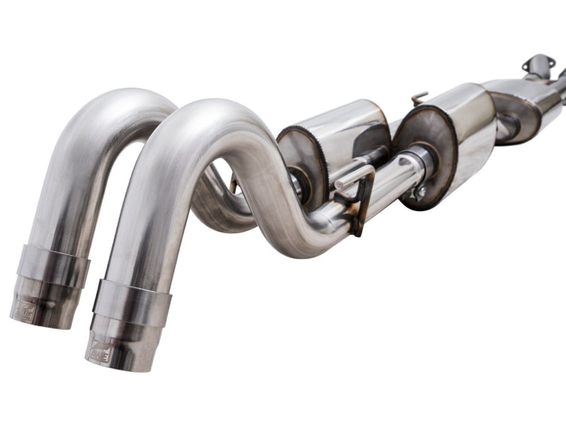 AWE Tuning 16-22 Toyota Tacoma 0FG Cat-Back Exhaust w/ BashGuard - Dual Chrome Silver Tips Catback AWE Tuning