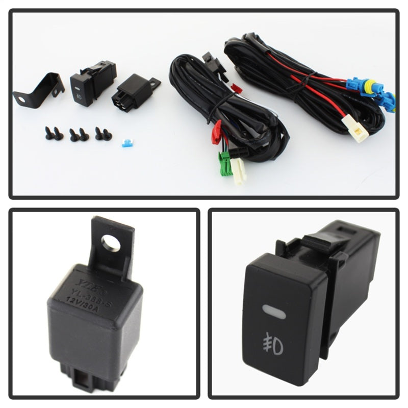 Spyder Honda Civic 2013-2014 4dr OEM Fog Light W/Switch Clear FL-HC2013-4D-C Fog Lights SPYDER