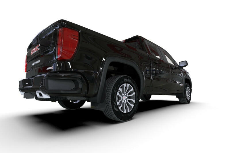 Rally Armor 19-25 GMC Sierra 1500 AT4 Black UR Mud Flap w/ Metallic Black Logo Mud Flaps Rally Armor