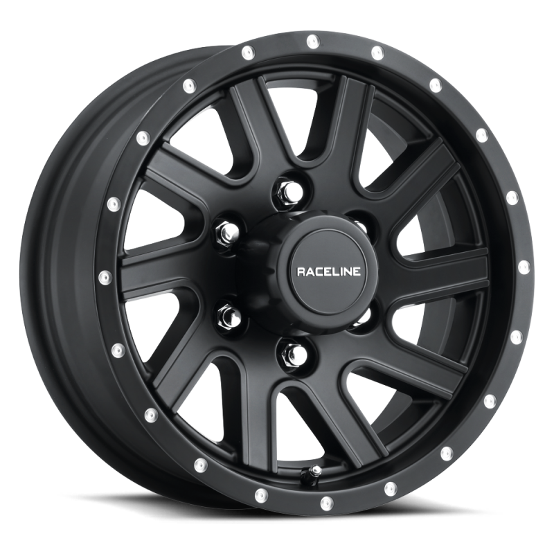 Raceline 820MB Twisted 16x6in / 8x165.1 BP / 0mm Offset / 4.90mm Bore - Satin Black Wheel Wheels - Cast Raceline