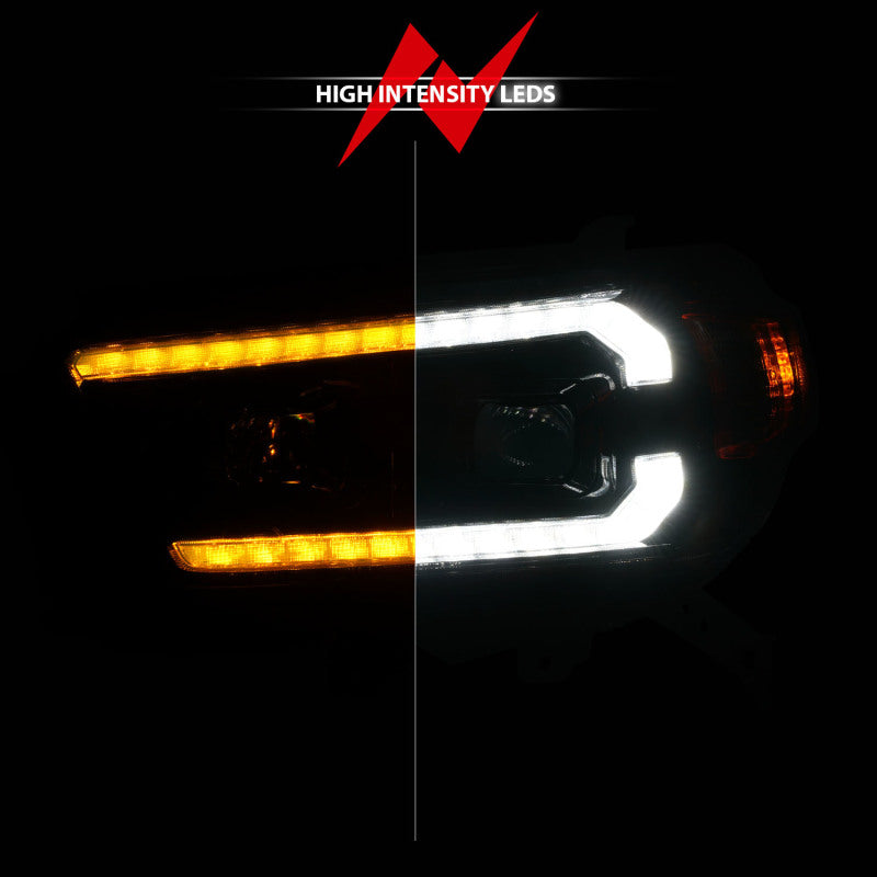 ANZO 10-13 Toyota 4Runner Projector Headlights - Black Headlights ANZO