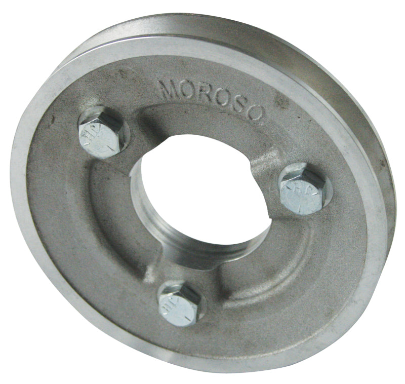 Moroso Chevrolet Big Block 396-454 (w/Short Pump) Crankshaft Pulley - Single Groove - Cast Aluminum Pulleys - Crank, Underdrive Moroso