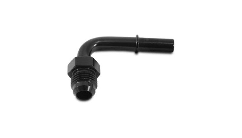 Vibrant 90 Degree Male AN Push-On EFI Adapter AN -6 Barb 0.375in Fittings Vibrant