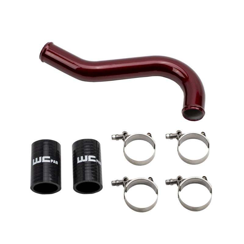Wehrli 06-10 Chevrolet 6.6L LBZ/LMM Duramax Upper Coolant Pipe - WCFab Red Radiator Hoses Wehrli