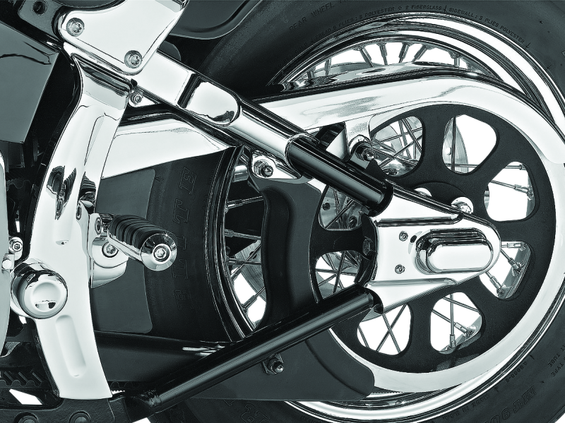 Kuryakyn Boomerang Frame Covers For 00-07 Softail Chrome Frame Sliders Kuryakyn