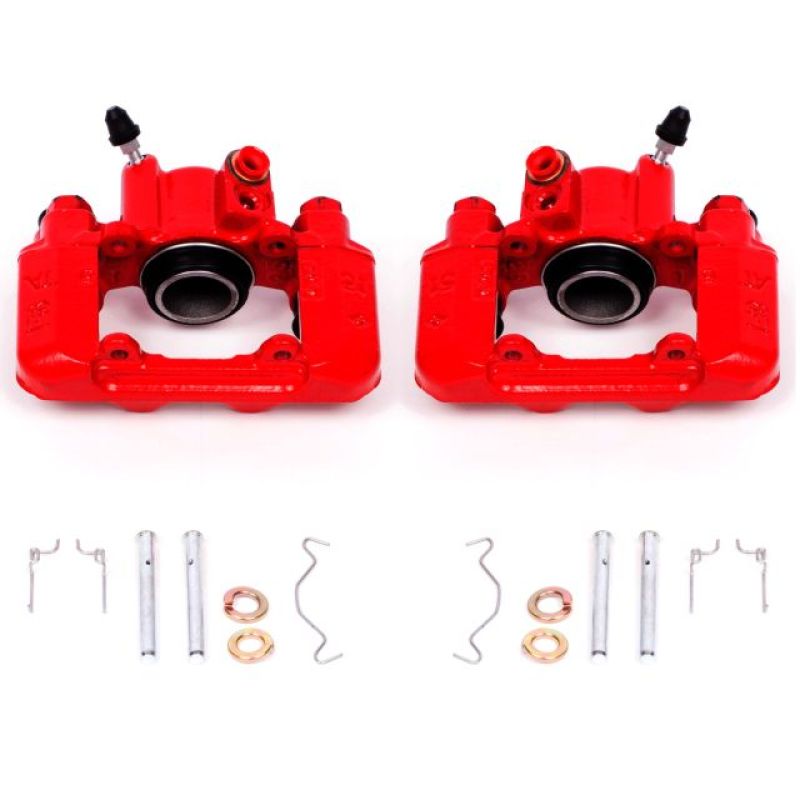 Power Stop 03-06 Pontiac Vibe Rear Red Calipers w/o Brackets - Pair Brake Calipers - Perf PowerStop