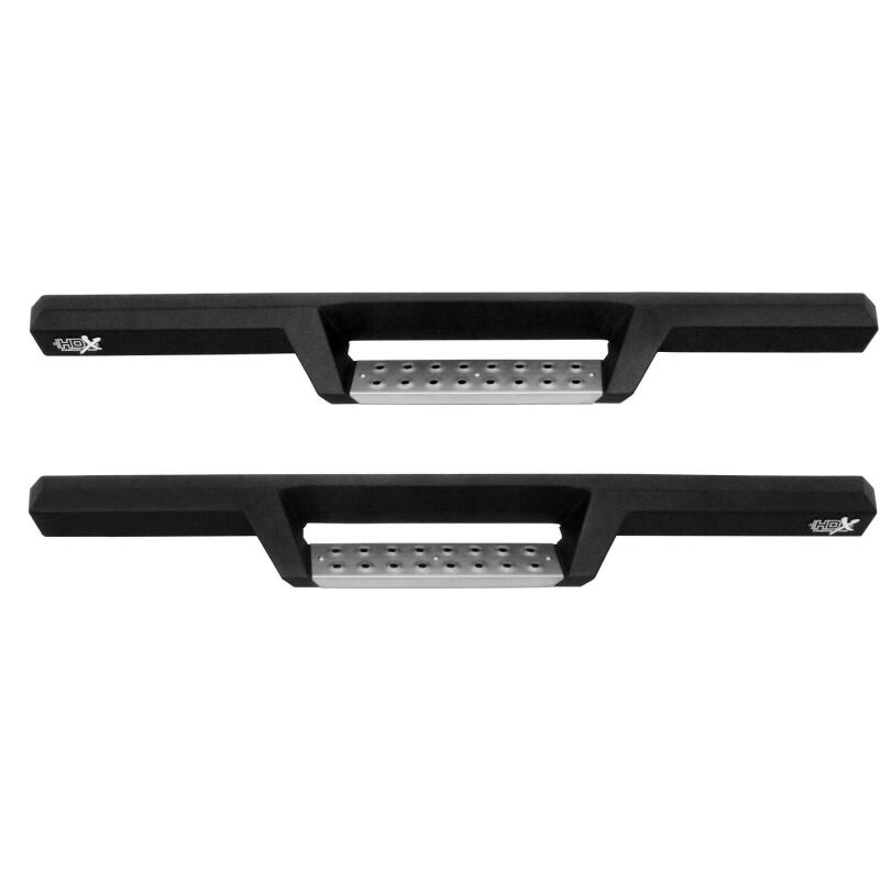 Westin 07-18 Jeep Wrangler JK 2dr. HDX Stainless Drop Nerf Step Bars - Tex. Blk Nerf Bars Westin